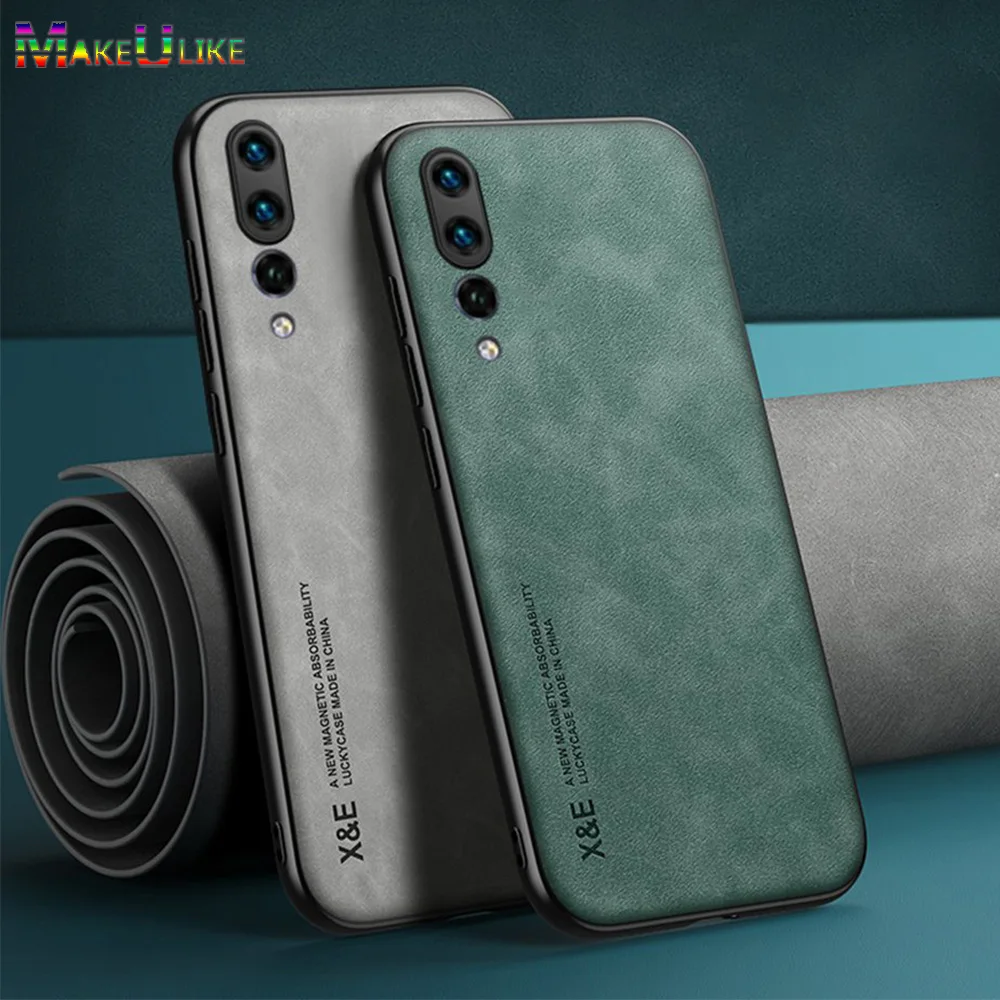 

Leather Case for Huawei P20 Pro Case Magnetic Silky Feel Slim Shockproof Cover for Huawei P20 P50 P30 P40 Pro Lite P20Pro Case