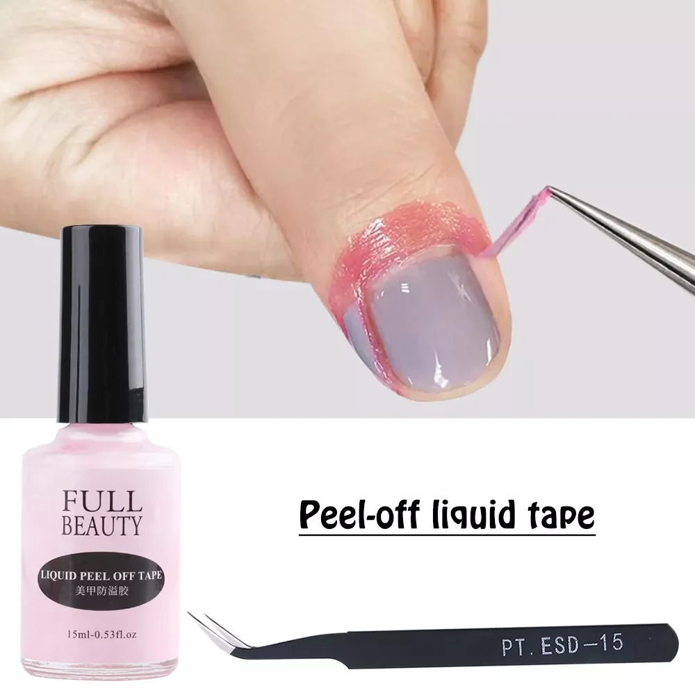 

15ml Liquid Latex Gel Nail Polish Peel Off Tape Anti-Spill Glue Skin Care Cuticle Remover Protector Varnish Manicure Tool FB1825