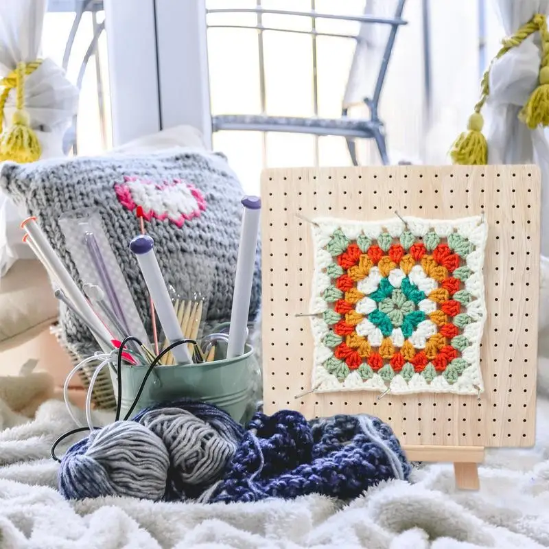 

Blocking Board For Crocheting Sewing Tools Handcrafted Square For Setting Sewing Knitting Patterns Artworks Wooden Blocking Mat