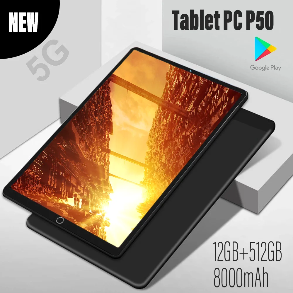 Новый планшетный ПК P50 глобальная версия 12 Гб RAM 512 ГБ ROM мини-Планшет android WPS Office Google