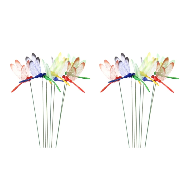 

Best 24Pcs Artificial Dragonfly Butterflies Garden Decoration Outdoor Simulation Dragonfly Stakes Yard Plant Lawn Decor Stick