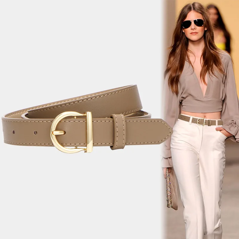 

Vrouwen Riem Leer Veelzijdige Decoratieve Jeans Riem Met Pak Ins Trend Luxe Brand Design Riem Voor Vrouwen