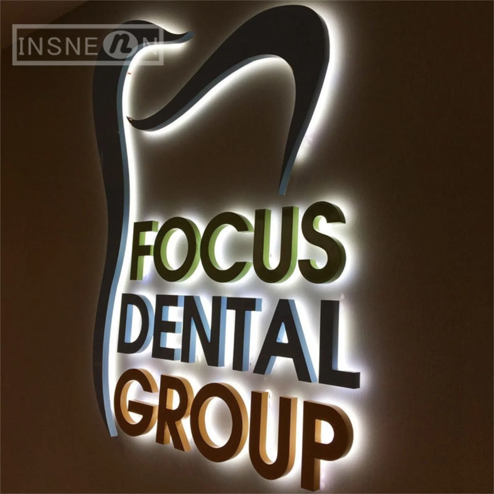 Изготовленный на заказ 3D бизнес-светильник наружный светодиод фирменный магазин