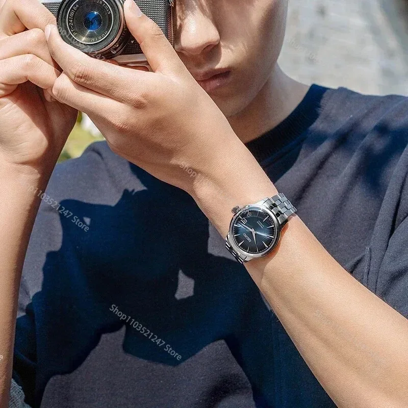 Часы мужские наручные из нержавеющей стали с календарем