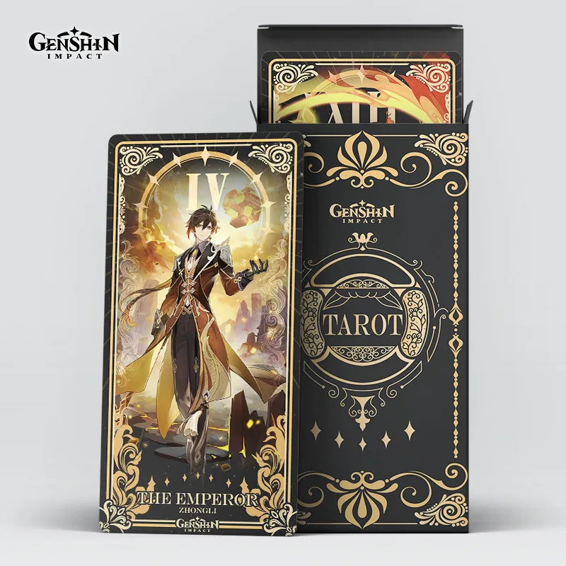 

Hot Game Genshin Impact Tarot Cards Poker Diluc Klee Zhongli Friends Gathering Leisure and Entertainment Props for Fans Gifts