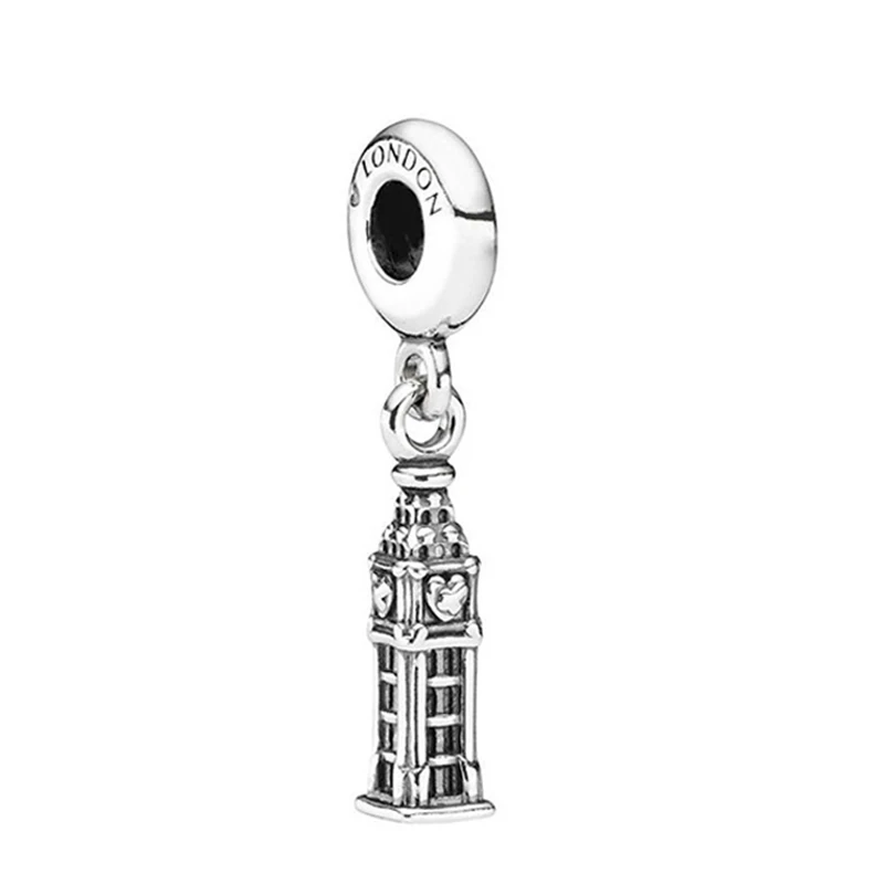 London Elizabeth Tower Ciondolo Fit Originale Pandora Charms Bracciale Per Gioielli Da Donna The Big Ben Clock Tower Beads Bangles Gift