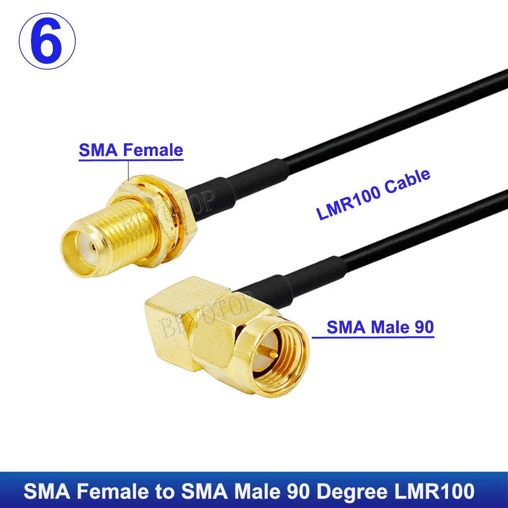 

BEVOTOP LMR100 кабель SMA-SMA 50 Ом 5см-20м