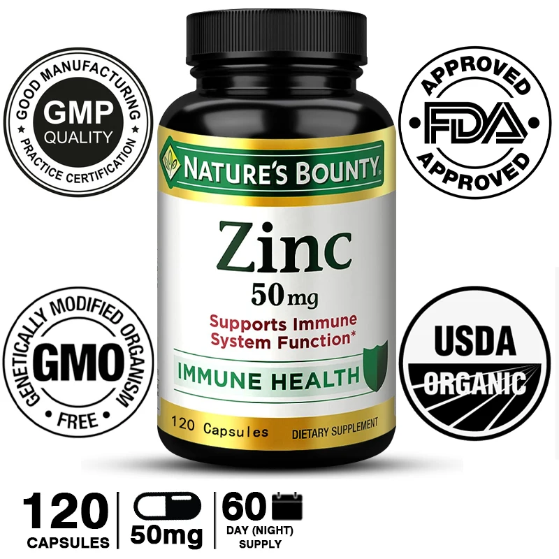 

Supreme Supplement - Zinc 50mg, Non-GMO, Made in the USA