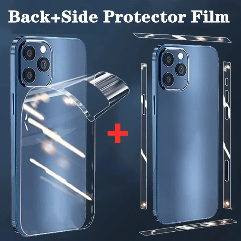 

Гидрогелевая пленка для iPhone 13 12 Pro Max 14 Plus, защитная пленка для задней панели экрана с боковыми краями и полным покрытием для iPhone 14, 13 Pro, не стекло