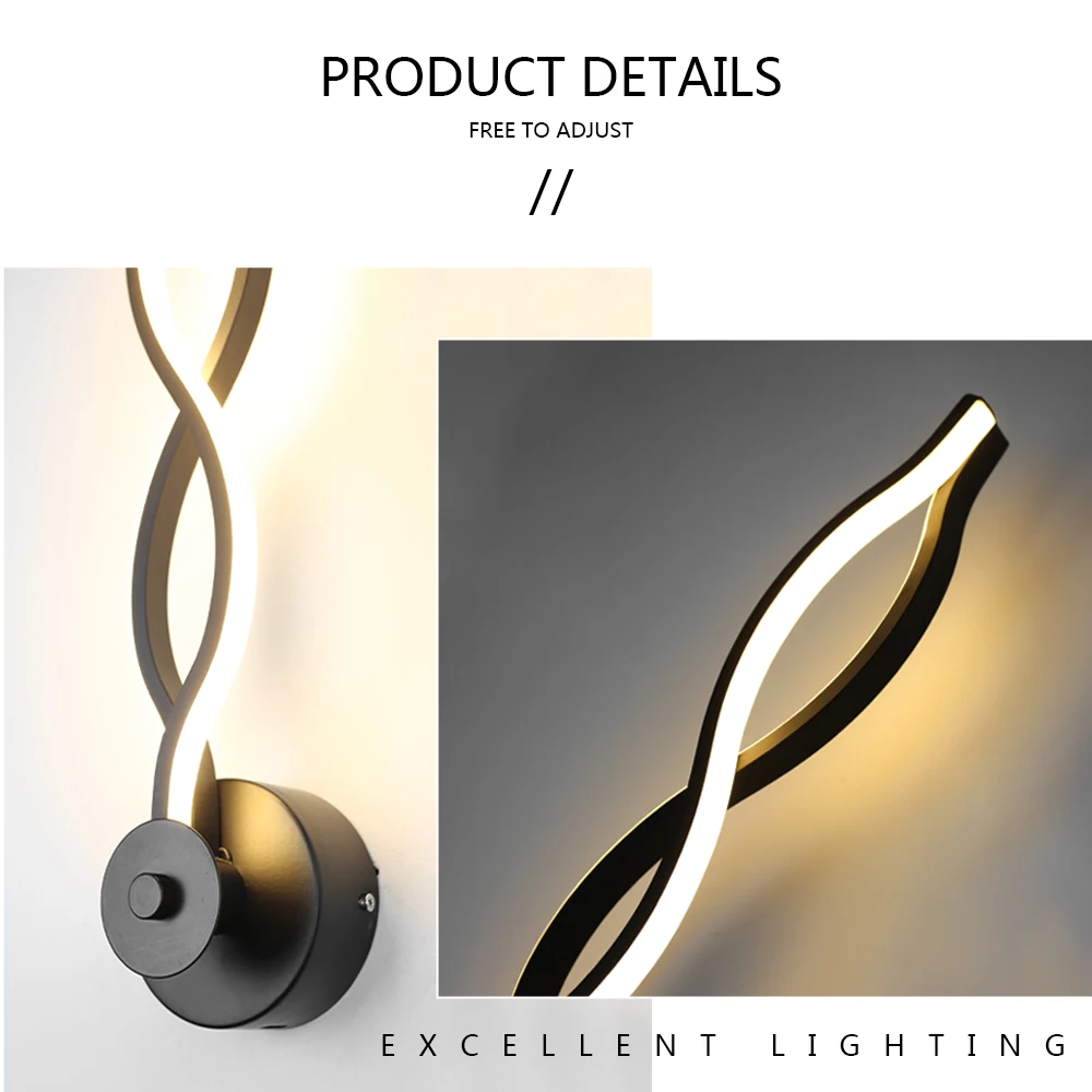 Led Wall Light Nordic Modern Minimalist Wall Lamps For Home Living Room Decor Bedroom Bedside Wall Sconce Lighting Fixture