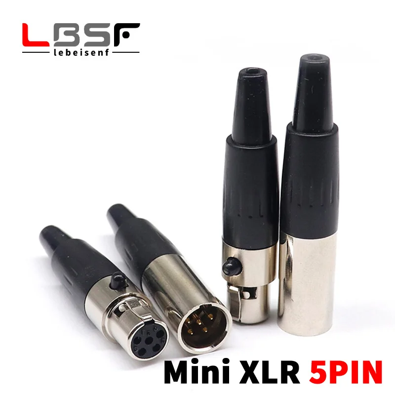 

5-контактный мини-разъем XLR авиация, гнездовой разъем, цинковый сплав + медные контакты, для микрофона Аудио Видео соединения