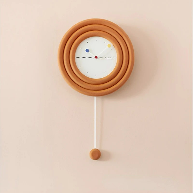 

Настенные часы в скандинавском стиле, роскошные индивидуальные круглые модные современные домашние, для гостиной, минималистичные декоративные
