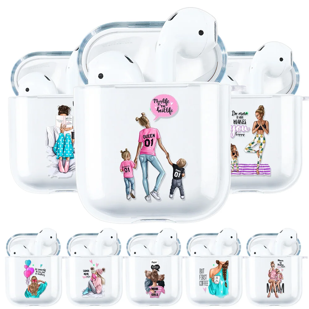 

Super Mom Baby Case For Apple Airpods Cases Airpod Pro 2 Air pod 3 1 Bluetooth Wireless Headset Silicon Headphone Funda Covers