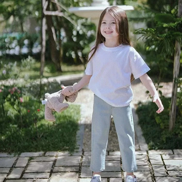 

Kids Pants Korean Soft Comfortable Pretty Lovely Lively Casual Simple Fashion Loose Sweet New Pattern Artistic Personality