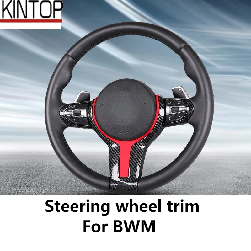

For BMW F06 F10 F11 F12 F15 F16 F20 F21 F22 F23 F30 F32 F34 ABS Carbon Texture Car Interior Steering Wheel Cover