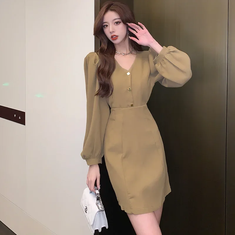 Женский осенний костюм с пышными рукавами топ + утягивающая юбка-трапеция