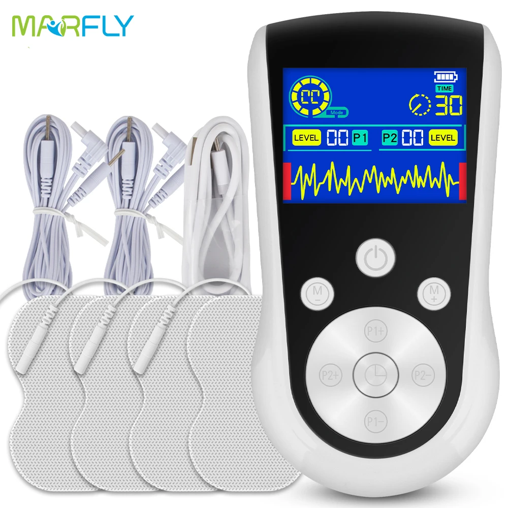 

25 Modes Electronic Pulse Massager Tens Unit EMS Professional Muscle Therapy Stimulator Meridian Physiotherapy Slimming Machine