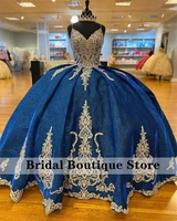 navy blue luxury quinceanera dresses 2022 bead appliques ball gown princess sweet 16 15 year girl vestidos de 15 a%c3%b1os xv custom
