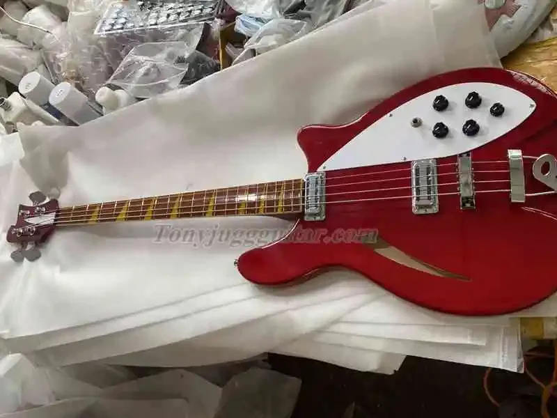 

Custom shop RIC 4 string 4005 red color paint electric guitar bass , R bridge,