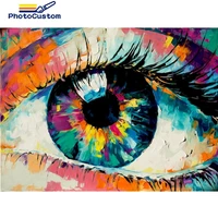photocustom paint by number eyes hand painted painting art drawing on canvas gift diy pures by numbers figure kits home decor