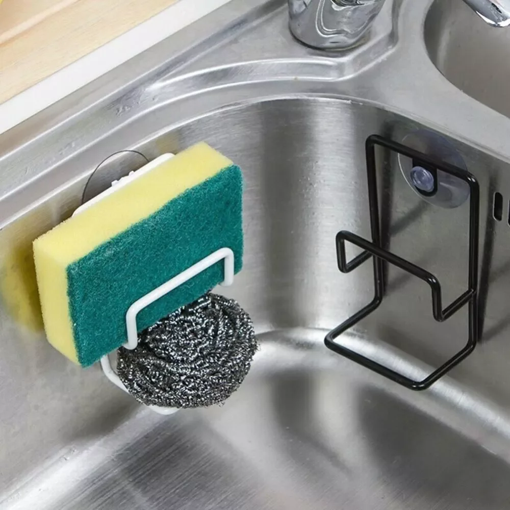 

Cup Sponge Soap Wash Cloth Drainer Rack Kitchen Bathroom Towel Scrubbers Dry Hanging Storage Holder