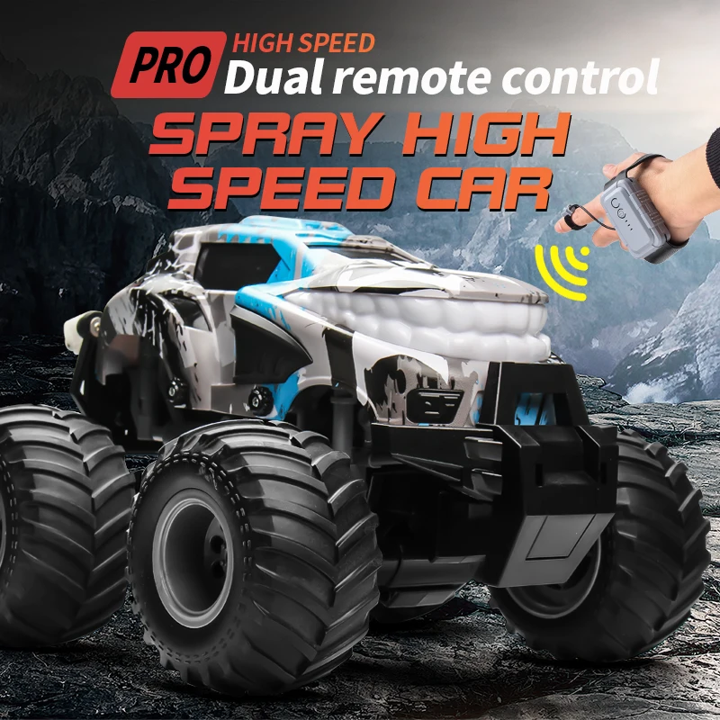 

RC Car 360° Spin 2.4G Spray Truck Vehicle Light For Toys 2WD Dancing Stunt Children Toy Drift LED Monster Off-Road With
