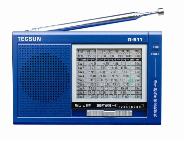 Радиоприемник Tecsun R-911FM/SW/MW Высокочувствительный 11 диапазонов |