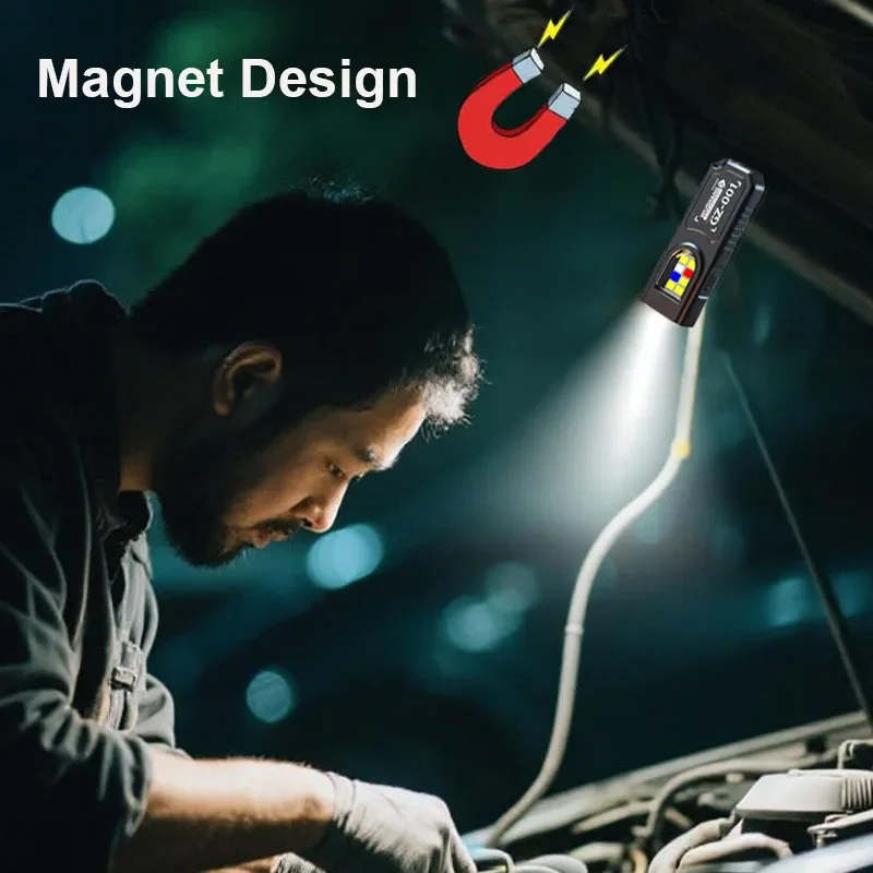 Фото Мощный мини-фонарик COB LED на брелоке, перезаряжаемый через USB-C, водонепроницаемый, для кемпинга, прогулок, карманный фонарь №3