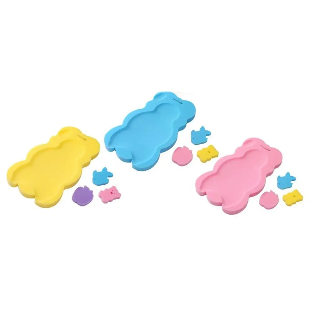 

Губчатый коврик для ванны для детей, милые принадлежности для ухода за ребенком, ванночка в форме медведя с салфетками для ванны, детский душ