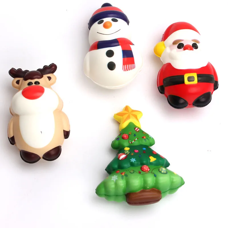 

Christmas Tree PU Squeeze Stress Relief Toy Slow Rising Squishy Decompression Vent Ball Toy Kids Gifts