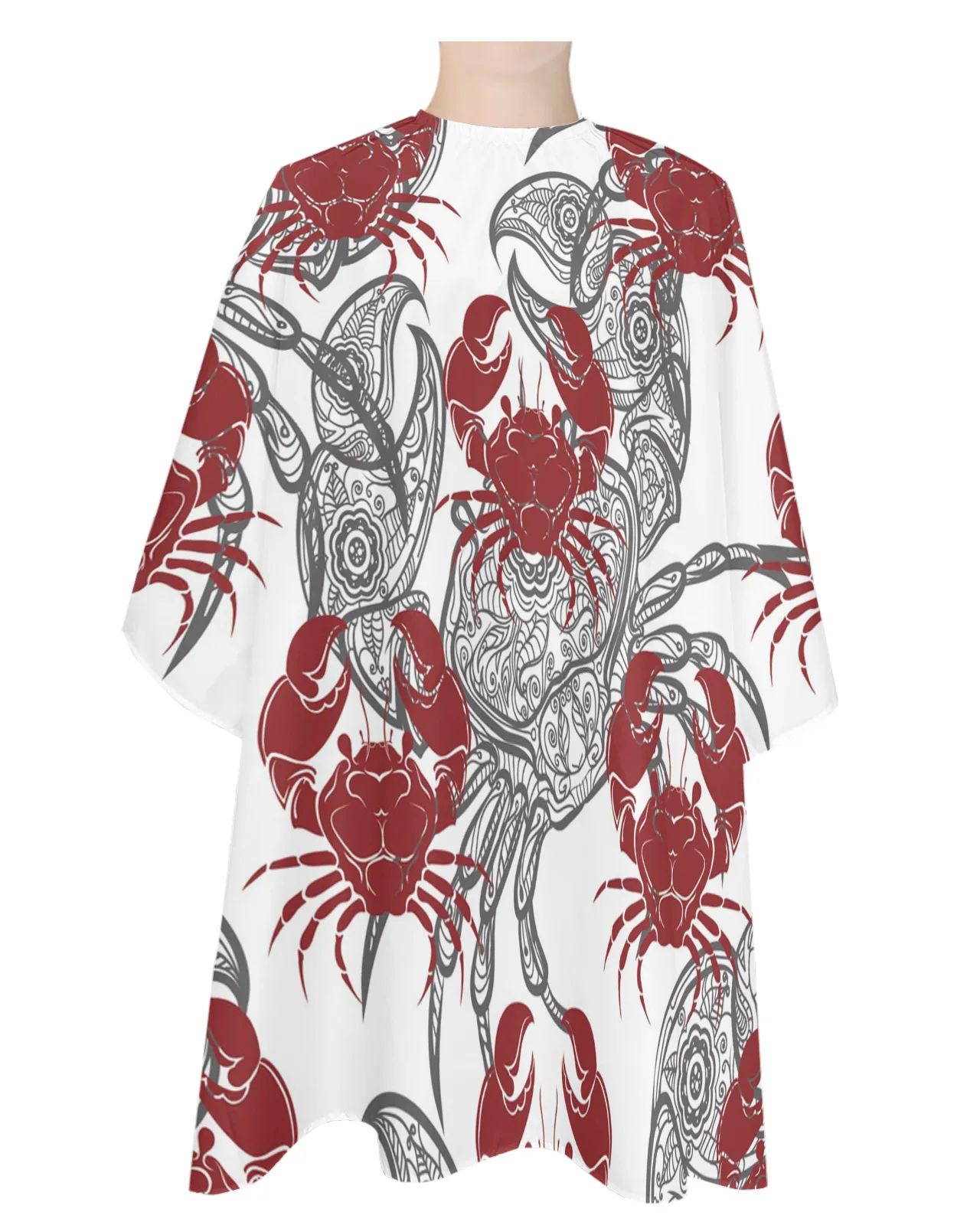 

Животные красный краб парикмахерский фартук для взрослых аксессуары для салона аксессуар тряпочка для стайлинга