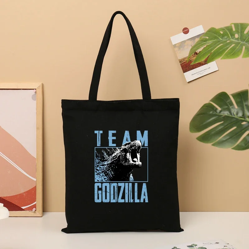 Godzilla Men Woman Hand Bag Y2k Vogue Canvas Fabric Shoulder Case Childern Adult Shopping / Go School Work HandBag Gift Hot