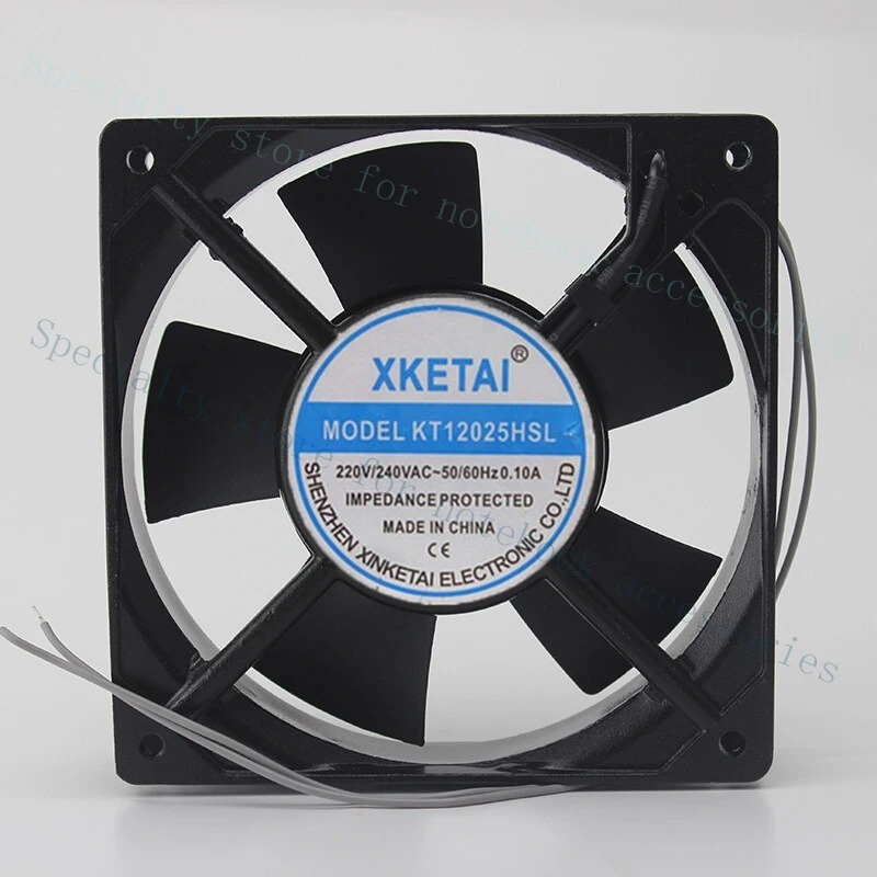 Фото Вентилятор охлаждения для шкафов A+ XKETAI KT12025HSL 220/240В 0.10А 12025 с двойным шарикоподшипником, 2-проводной №1