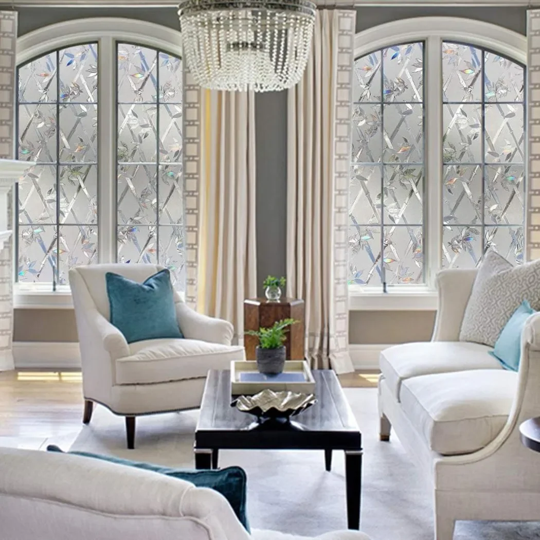 1 рулон стеклянной пленки 45x100 см 3D клеящаяся пленка для конфиденциальности