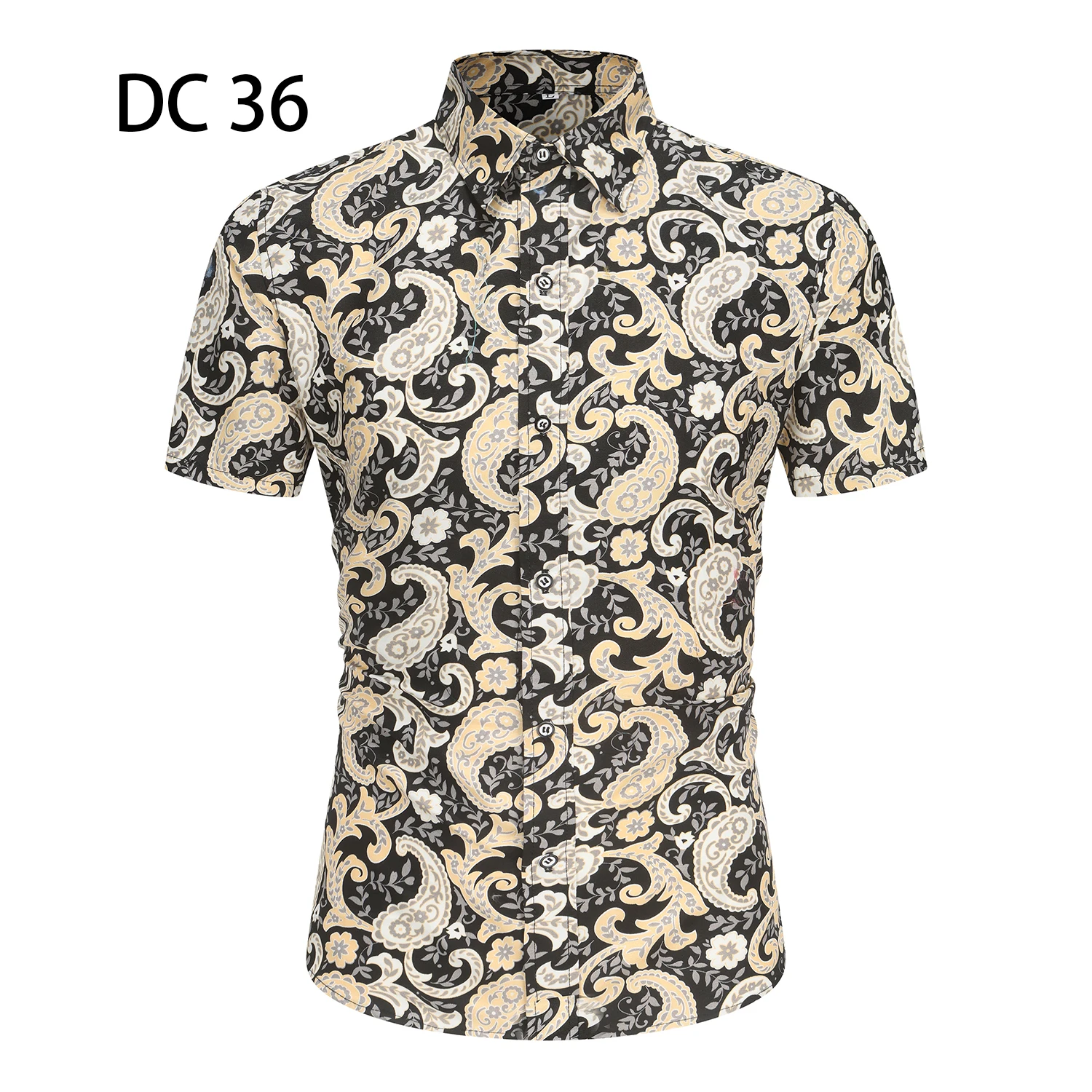 

Summer Hawaiian Style Men's Printed Short-sleeved Shirts DC33