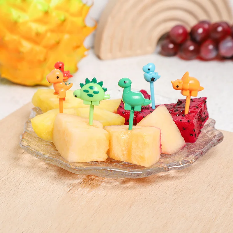 

Cartoon Fruit Fork Toothpicks Cute Animal Food Selection Mini Lunch Box Decoration Children's Food Supplement Tool