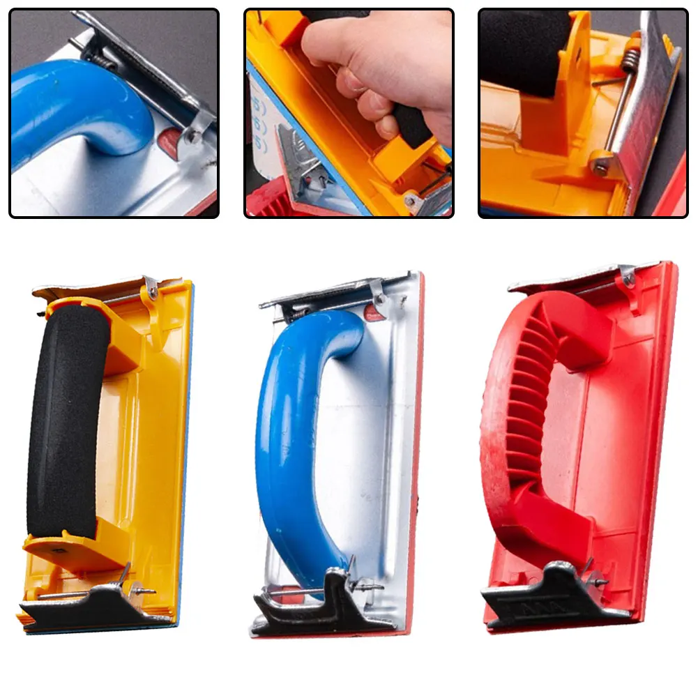 

Hand Sander Sandpaper Holder Grinding Polish Tool Abrasive Tool For Wall Board Sanding Woodworking Tools Accessories 3 Colors