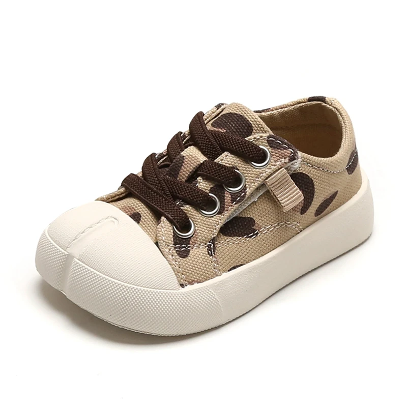 

11.5-15.5cm Fashion Kids Sneakers,Canvas Leopard Girls Boys Sports Shoes,Toddler Casual Shoes For 0-3Years Child Autumn Spring