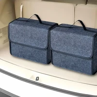 portable foldable car trunk organizer felt cloth storage box case auto interior stowing tidying container bags backseat