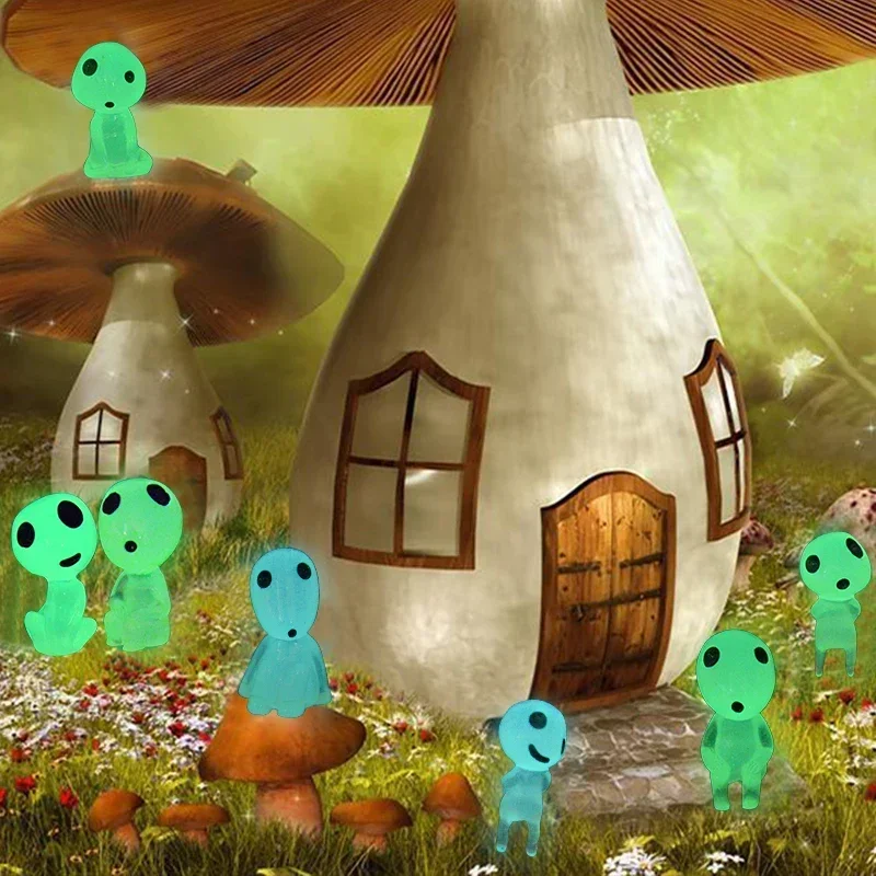 10 Упаковок Светящихся Миниатюр С Изображением Инопланетянина Синие И Зеленые