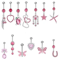cute dangle 14g body jewelry navel ring body belly ring piercing jewelry belly button ring