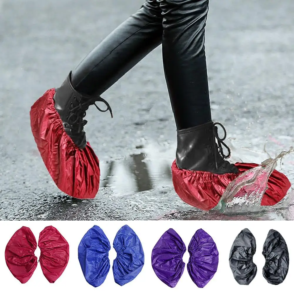 1 Pair Unisex Reusable Shoe Cover Non-slip Shoe Cover Household Thick Washable Shoes Covers Non-disposable Feet Cover Overshoes