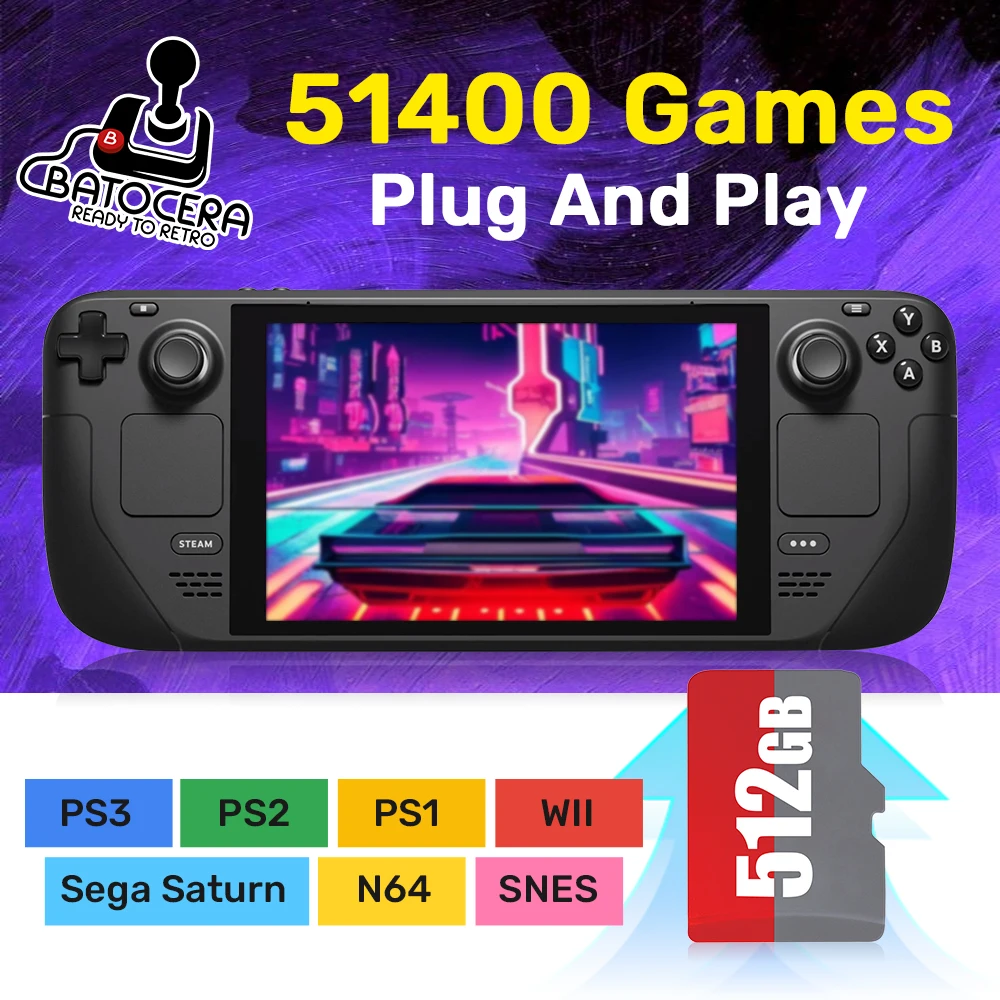 Игровая TF-карта Batocera 512 ГБ для Windows