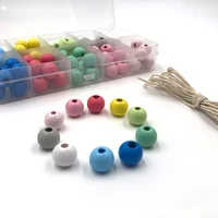 round loose wood ball bead approx 120pcsset colored wooden beads for handmade jewelry making diy bracelet necklace accessories