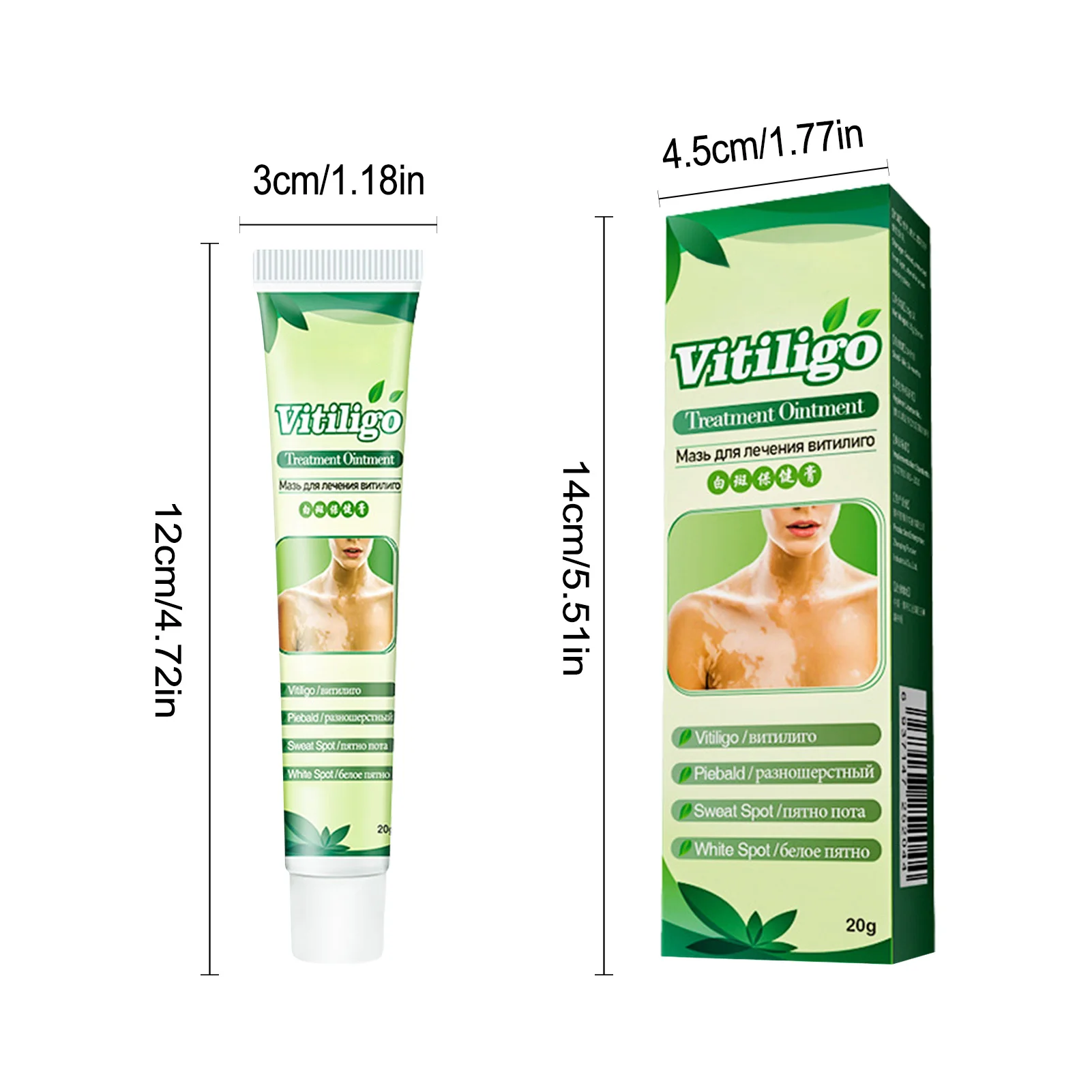 

Крем Vitiligo для ухода за внешним Vitiligo, улучшает пигментацию кожи и избавляет от белых пятен на коже, кремы для тела