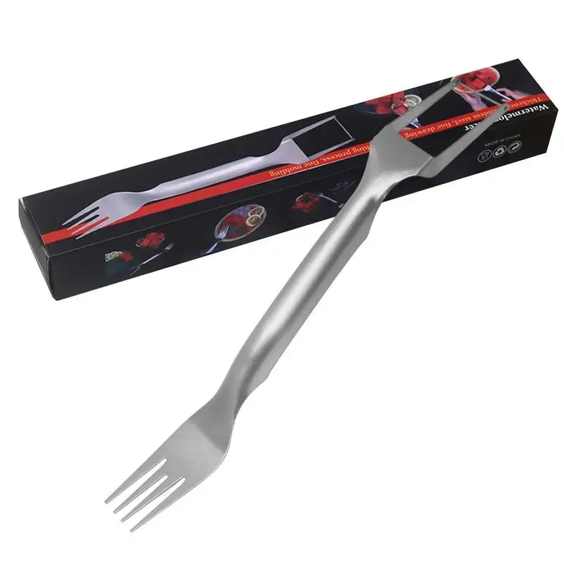 

Watermelon Fork Slicer Creative Dual Head Stainless Steel Summer Watermelon Fruit Cutting Fork Home Supply