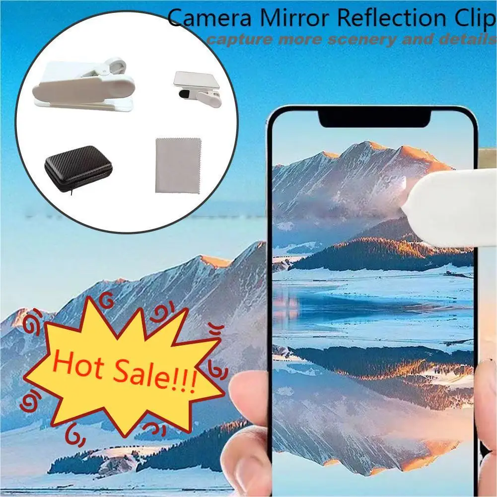 

Smartphone Camera Mirror Reflection Clip Kit Mobile Phone Reflection Camera Clip Selfie Artifact Reflection Outdoor Lens