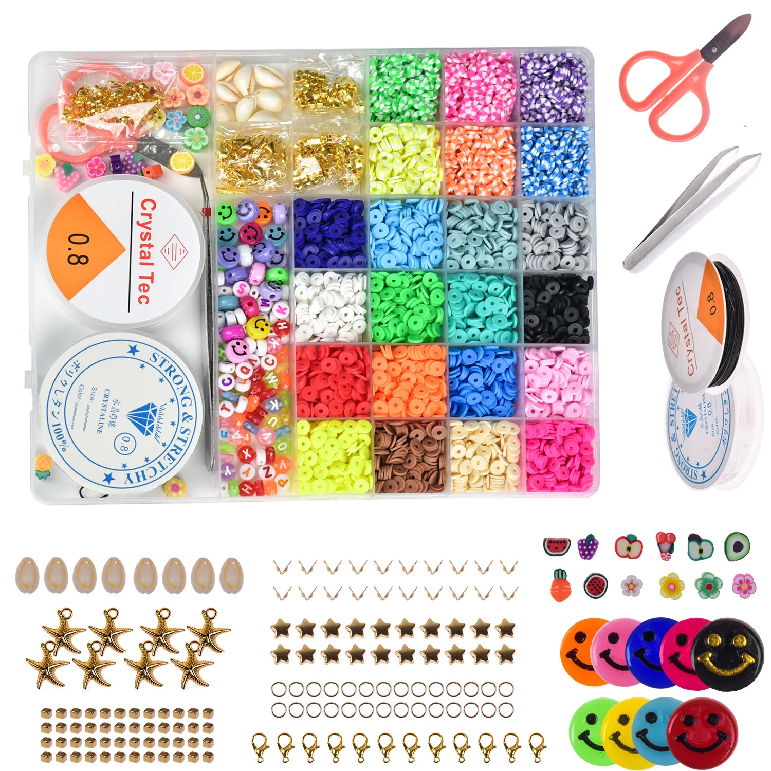 Bohemian DIY Bracelet Clay Beads Set Handmade Polymer Clay Beads For Jewelry Making DIY Bracelet Necklace Earrings Accessories