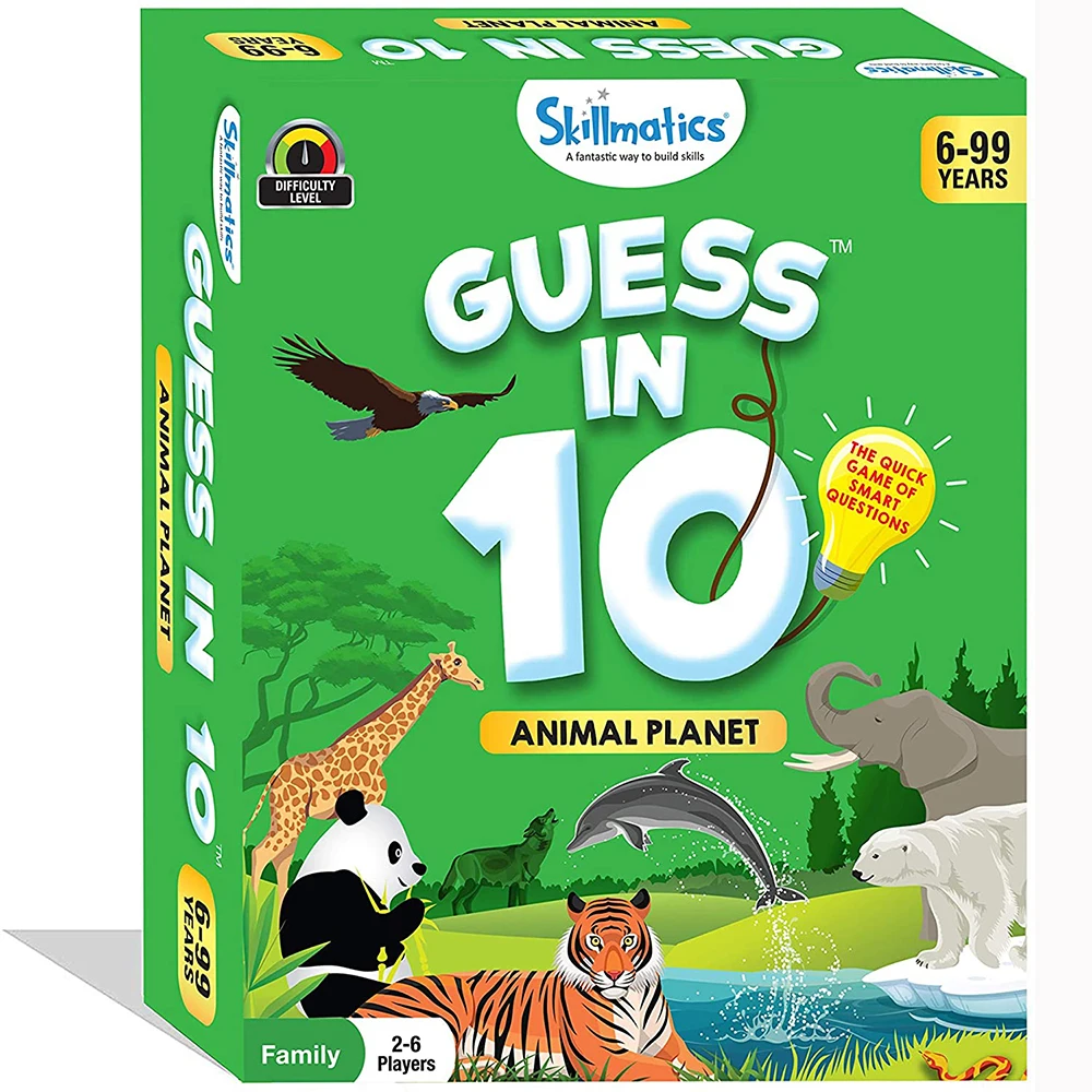 Карточная игра «Угадай в 10», Пасхальная корзина с планетами в виде животных для детей 6 лет и вверх, супер Веселая игра для путешествий, семей...