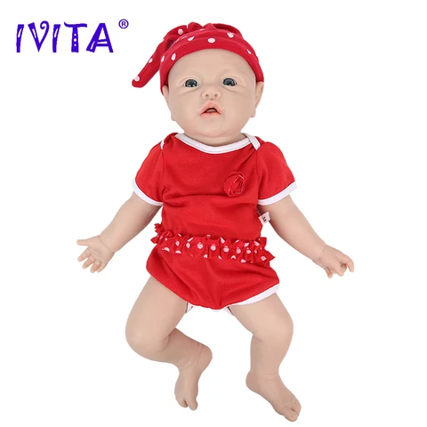 Ivita WG1526 16,92 polegadas 2,69 kg de corpo inteiro Silicone Reborn Baby Doll Dolls Realistic Girls